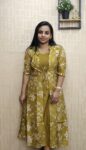 Vetican Silk Separatable Jacket Kurti (Lemon Green)
