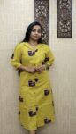 Premium Cotton Aline Frock (Mustard)