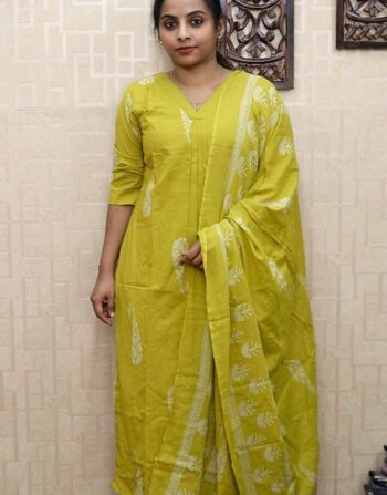 Pure Cotton 3 piece Set (Lemon Yellow)