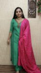 Raw Silk Ready To Wear 3 Piece Set (Leaf Green)