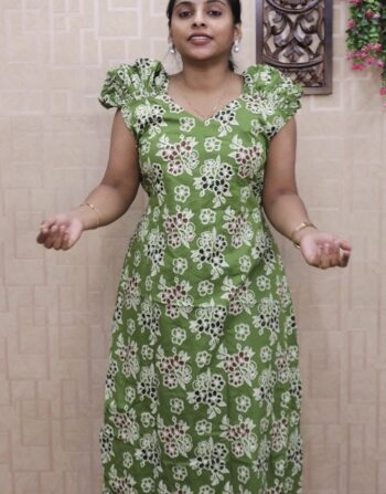 Pleated Sleeve Frock Nighty