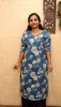 Kantha Cotton Slit Kurti (Blue)