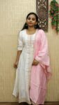 Roman Silk 12 Panel Cut Anarkali With Duppatta (Baby pink)