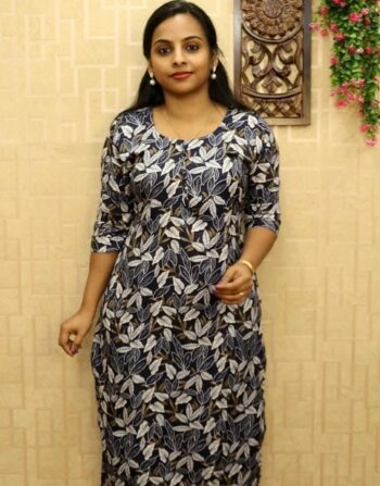 Delta Printed Cord Set (Navy Blue)