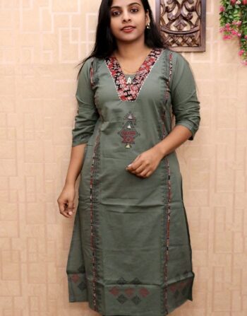 Dabu Cotton Cord Set (Dark Teal Green)