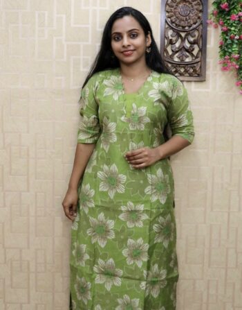 Vetican Silk Slitted Cord Set (Green)