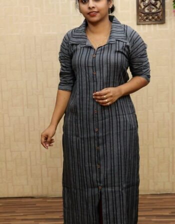 Rayon Casual Slitted Kurti (Grey)