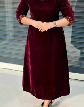 Velvet Designer Aline Kurti (Meroon)