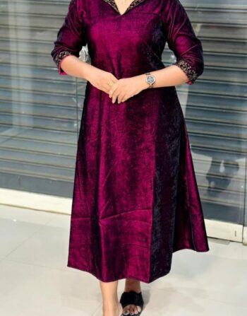 Velvet Designer Aline Kurti (Wine)