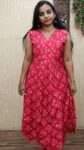 Vetican Silk Pintuck design  aline kurti (Pink)