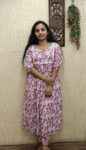 Rayon Cotton Cord Set (Dark  Pink)