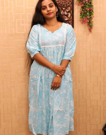 Rayon Cotton Cord Set (Pastel Blue)