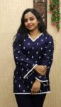 Cotton Short kurti (Navy Blue)