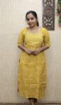 Muslin Silk Slit Kurti (Yellow)