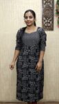 Muslin Silk Slit Kurti (Black)