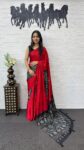 Semi Modal Silk Real Mirrorwork Saree