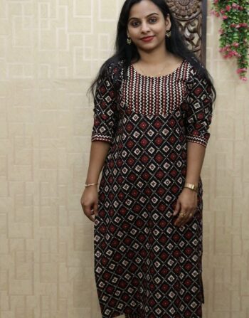 Ajrak Cotton Cord Set (Black Diamond)