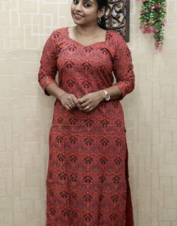 Ajrak Cotton Cord Set (Red)