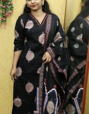 Dabu Cotton Full Set (Black Big Print)