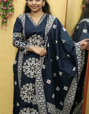 Dabu Cotton Full Set (Dark Peacock Blue)