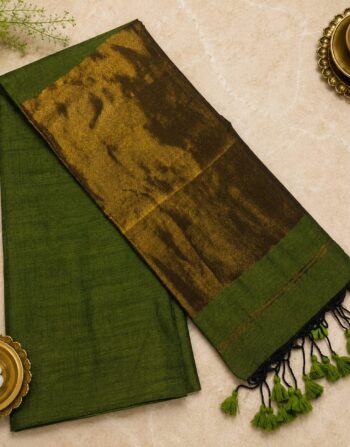 Khadi Cotton Saree (GREEN)