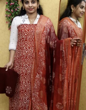 Viscose Georgette Material  with Banarasi Duppatta