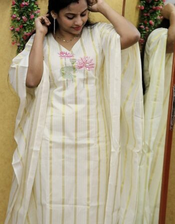 Onam Special Cotton Kaftan Kurti