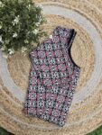Ajrak Printed Stretchable Blouse (Black)