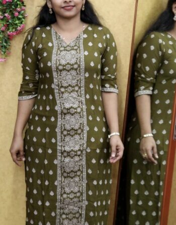 Rayon Cord Set (Dark Olive Green)