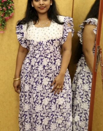 Ruffle Sleeve Frock Nighty