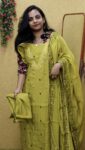 Premium Mul Chanderi 3 Piece Set (Lemon Yellow)