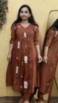 Mul Chanderi Aline Cord Set (Brown)
