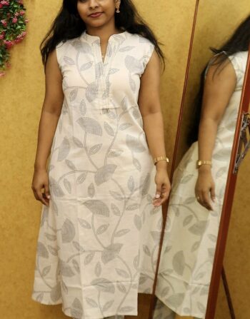 Khadi Cotton Aline Cord Set (Print 1)