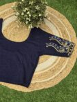 Handworked Stretchable Blouse (Navy Blue)