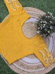 Handworked Stretchable Blouse (Mustard Yellow)