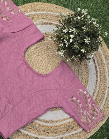 Handworked Stretchable Blouse (Onion Pink)