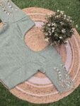 Handworked Stretchable Blouse (Mint Green)