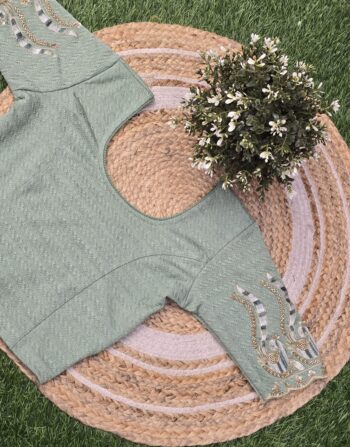 Handworked Stretchable Blouse (Mint Green)