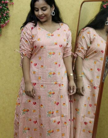 Draw String Sleeve Frock Nighty