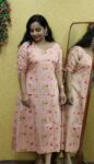Draw String Sleeve Frock Nighty